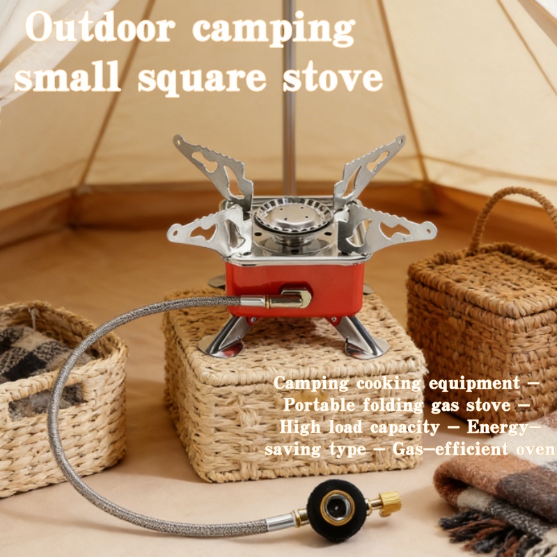 Camping Cooking On Fire - Outdoor Mini Square Stove Camping Cooking
