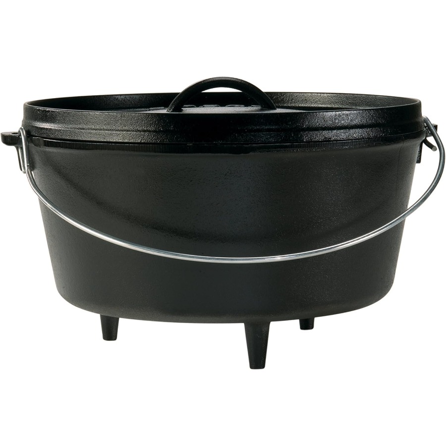 Cooking Outdoor Camping - 8 Quart Pre-Seasoned Cast Iron Camp