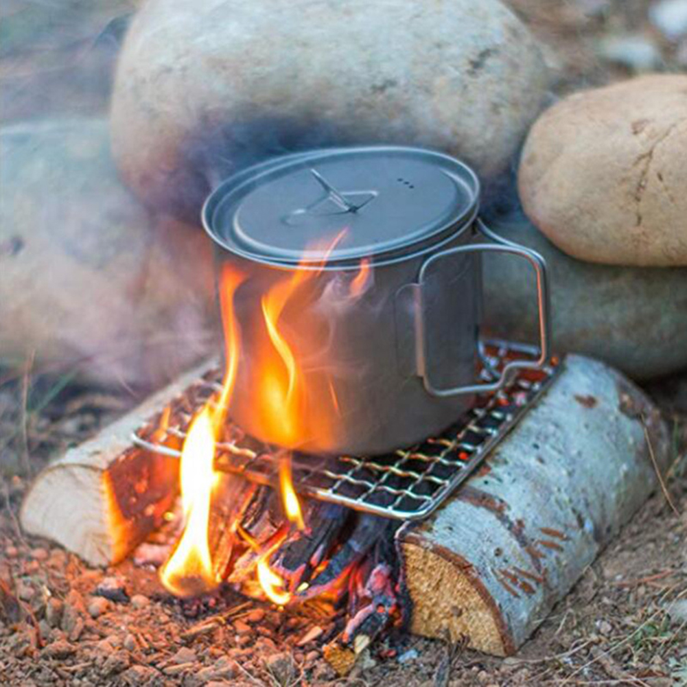 Camping Cooking On Fire - Camping Grill Grate Mesh Pads Square