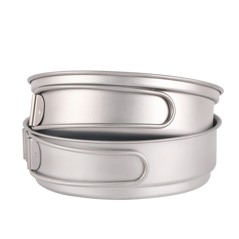 Camping Cooking Pan - Camping Titanium Cooking Pan 15cm Non-Stick