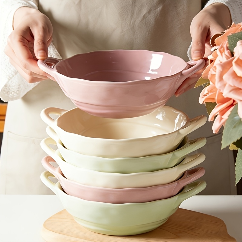 Camping Cooking Area - TAUFIKT 6pcs Large Capacity Ceramic Bowls
