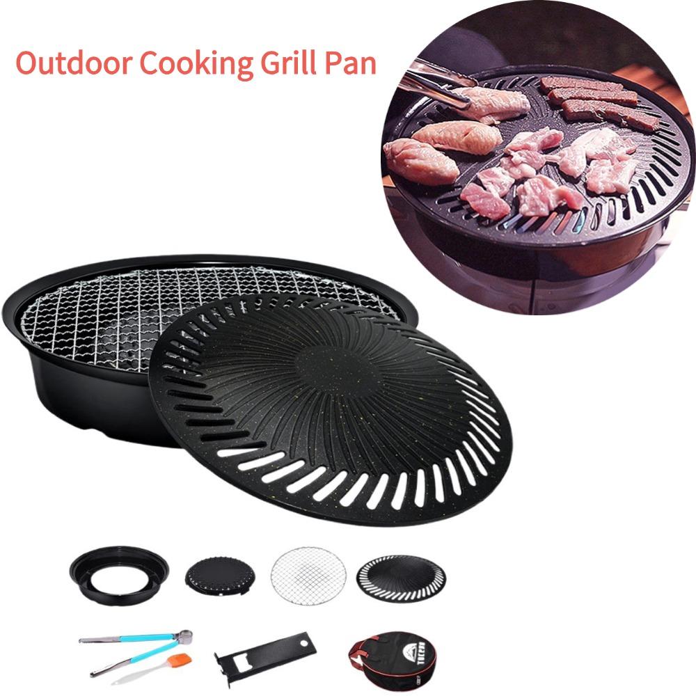 Camping Cooking Bowl - Korean Smokeless Barbecue Grill Pan Gas