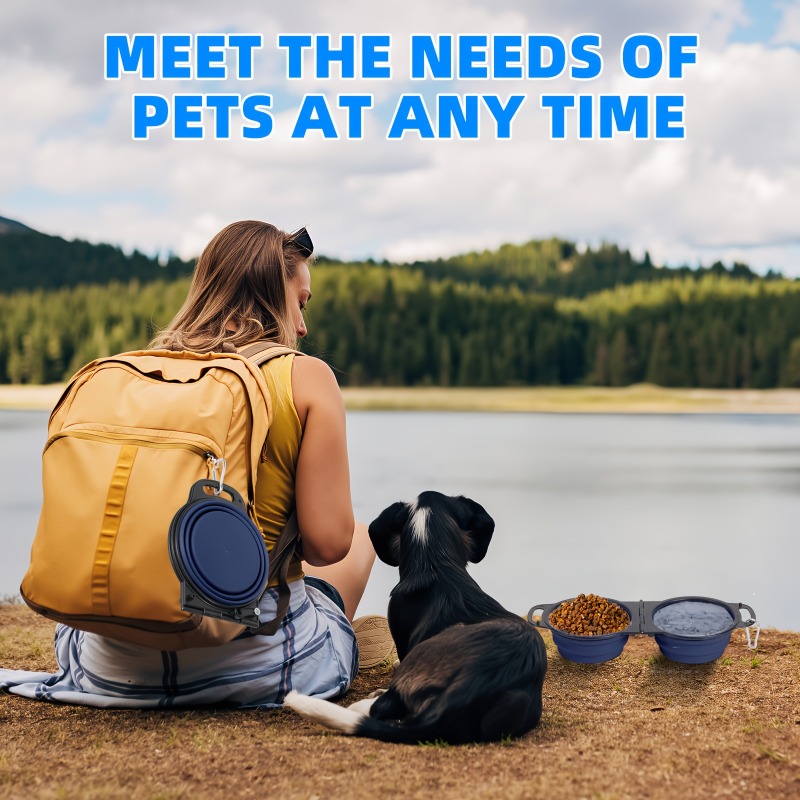 Camping Cooking Bowl - Travel Folding Dog Bowl, Suitable for