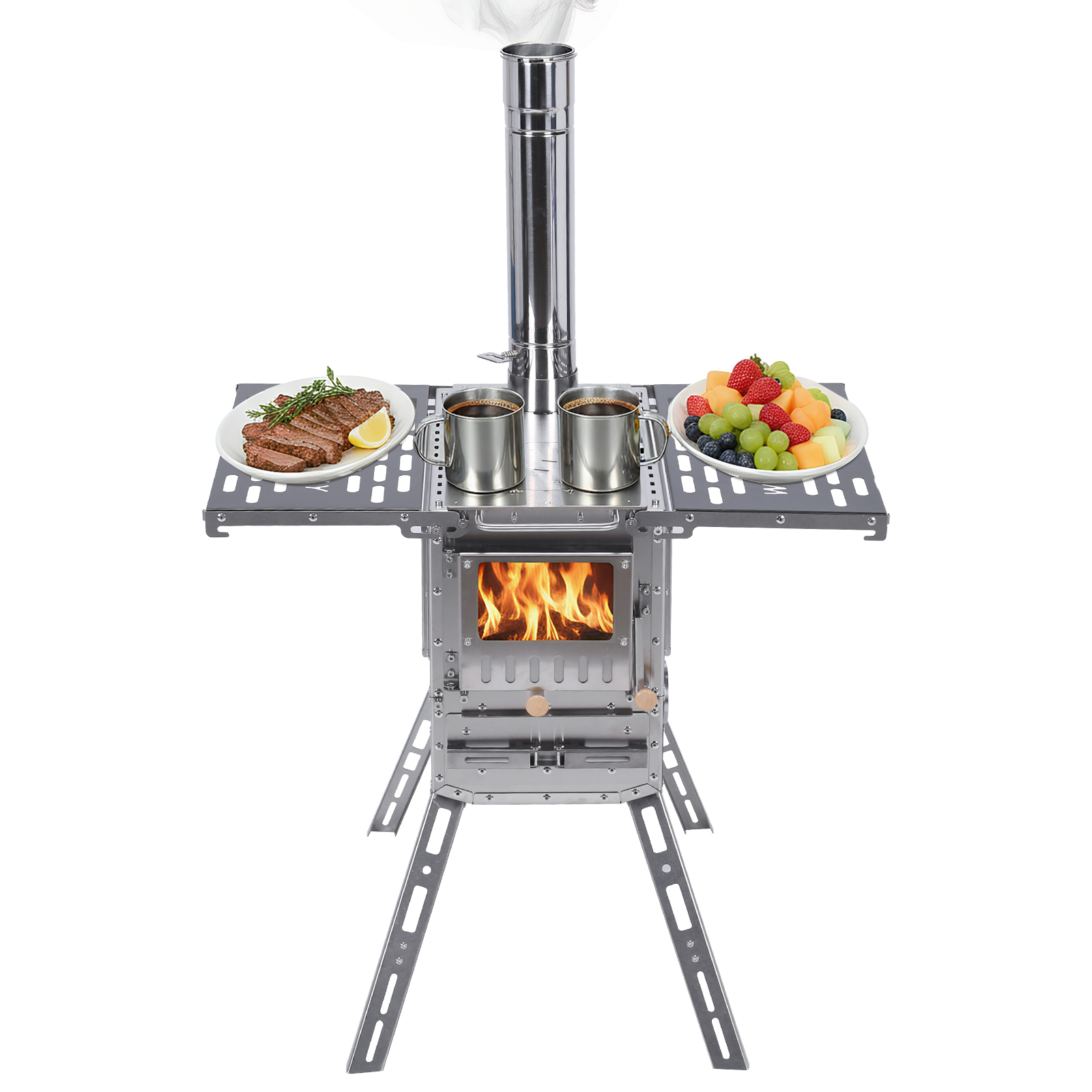 Camping Cooking Tent - Hot Tent Stove with Oven &