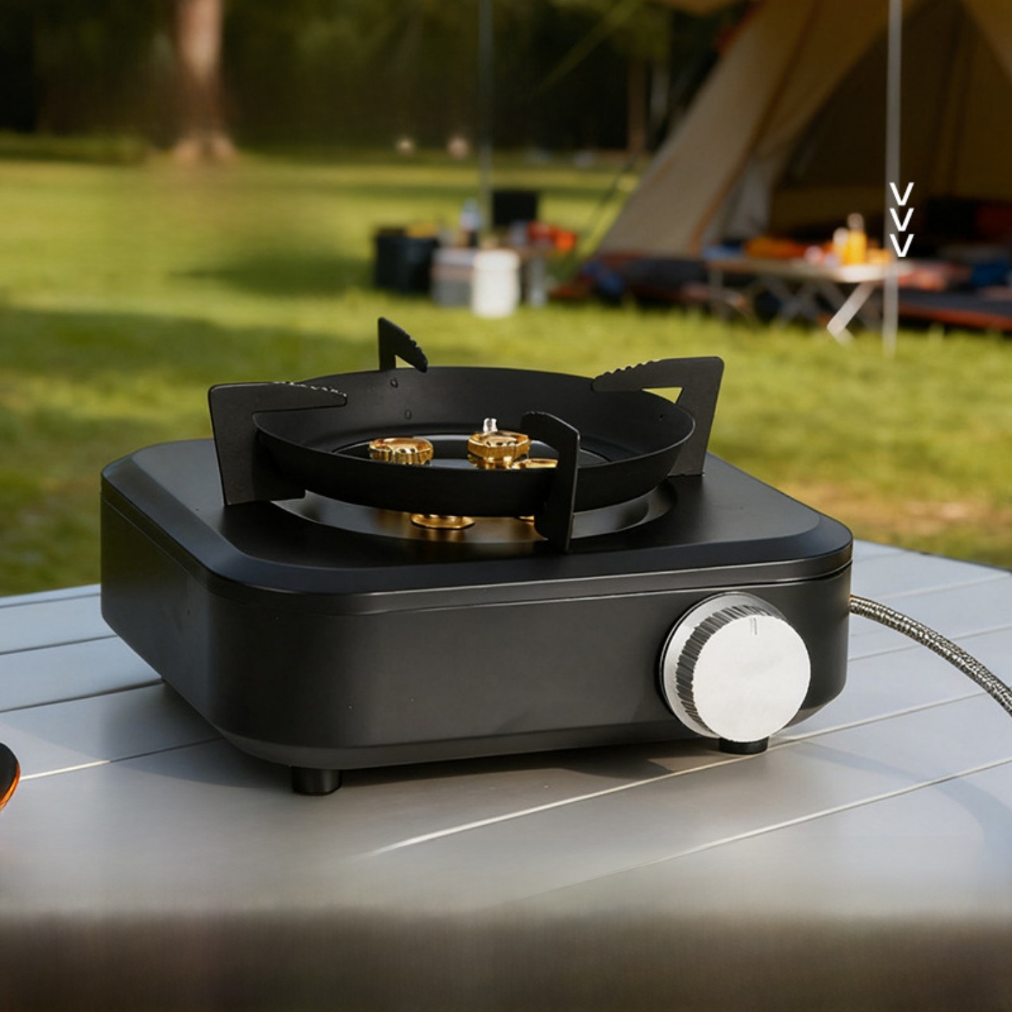 Camping Cooking On Fire - Portable Outdoor Camping Stove Carry-On Tea