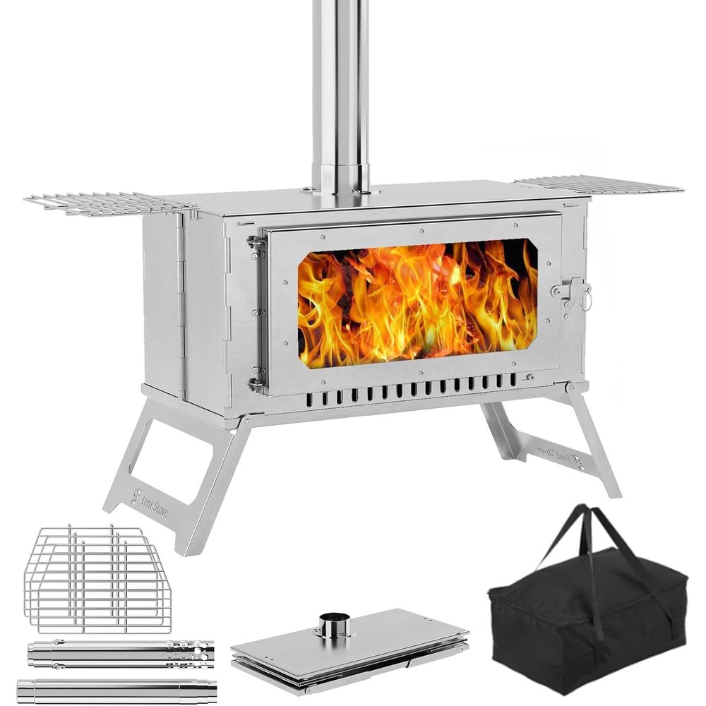 Camping Cooking Tent - Portable Stainless Steel Camping Tent Stove