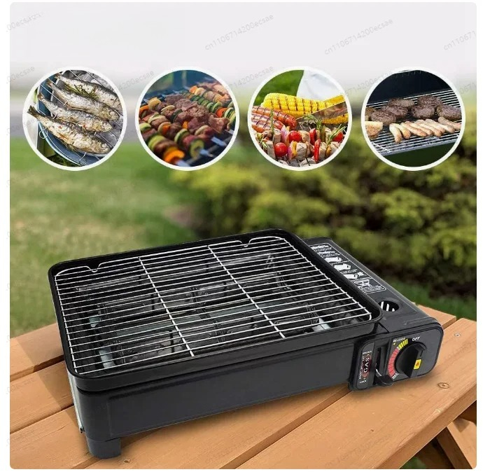Cooking Outdoor Camping - 8-Grid Multi-Functional Camping BBQ Grill –