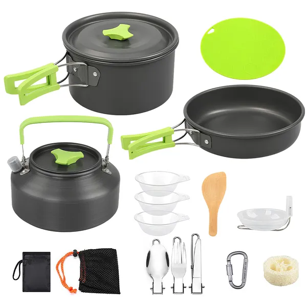 Camping Cooking Ware Set - 16pcs Camping Cooking Ware Set Camping