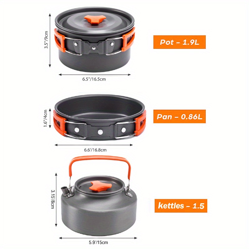17pcs Camping Cookware Set, Po - Camping Cooking Pan のレビューと価格