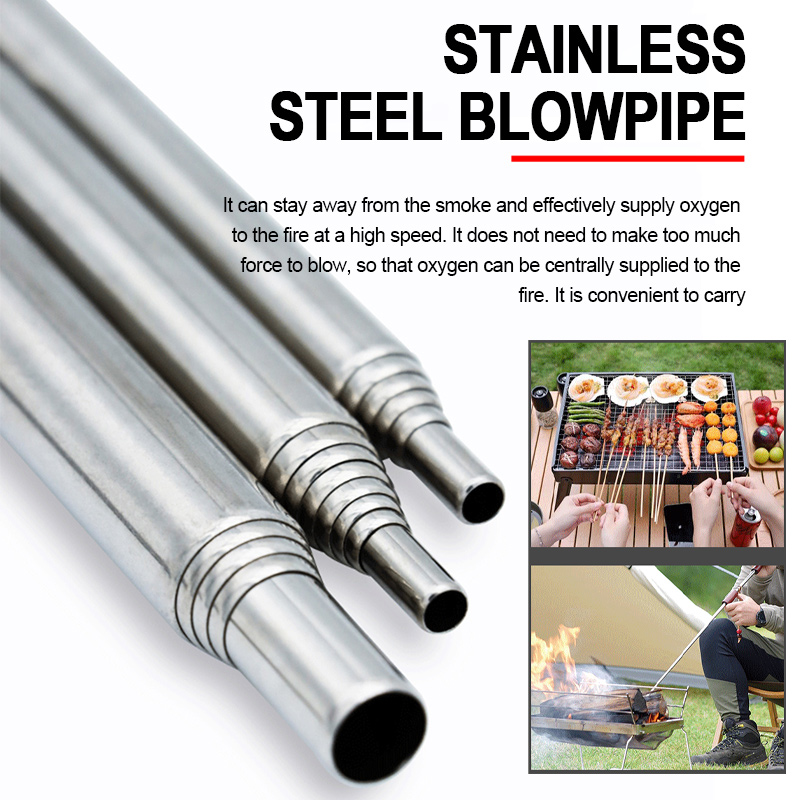 Blow Fire Tube Mouth Blowpipe  - Camping Cooking Youtube のレビューと価格