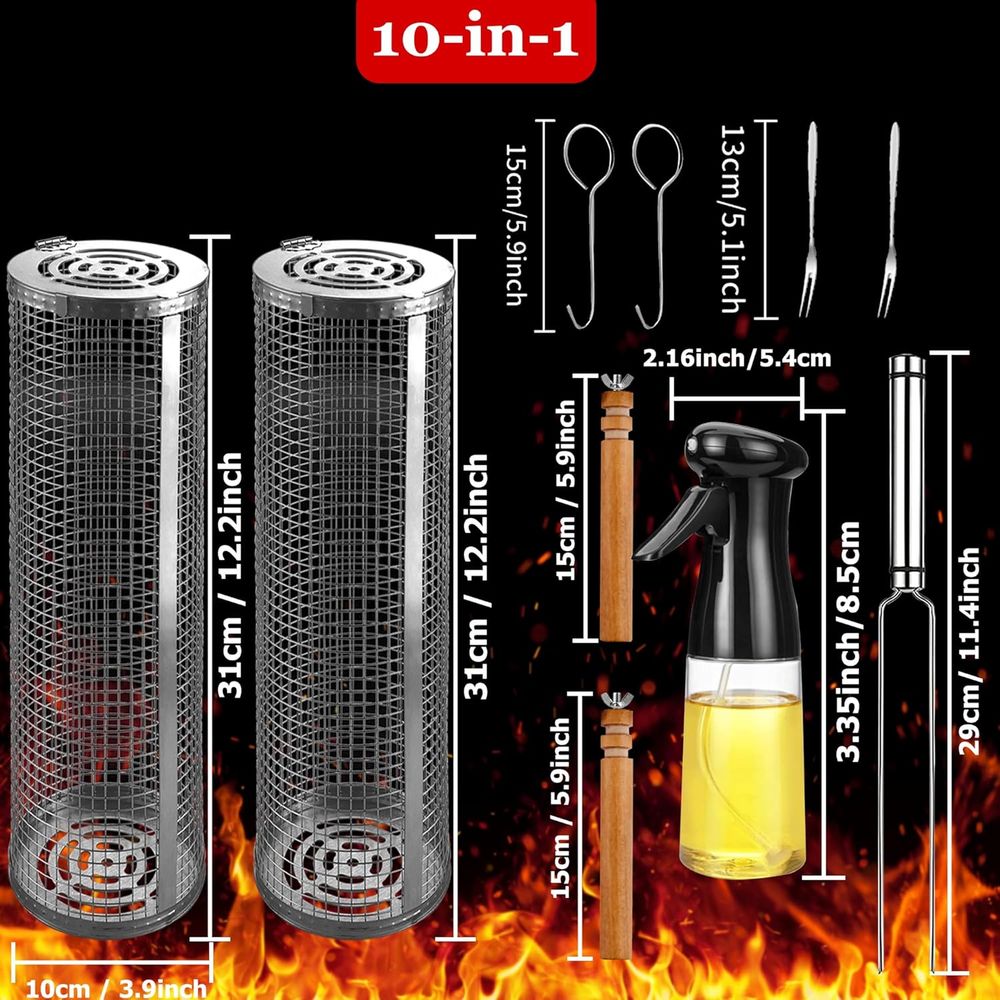 Large Round Stainless Steel Gr - Camping Cooking Area のレビューと価格
