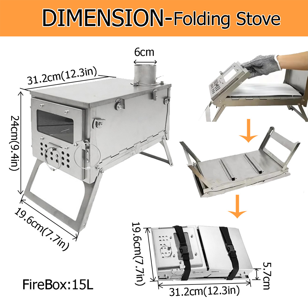 DANCHEL OUTDOOR T2 Wood Burnin - Camping Cooking Tent のレビューと価格