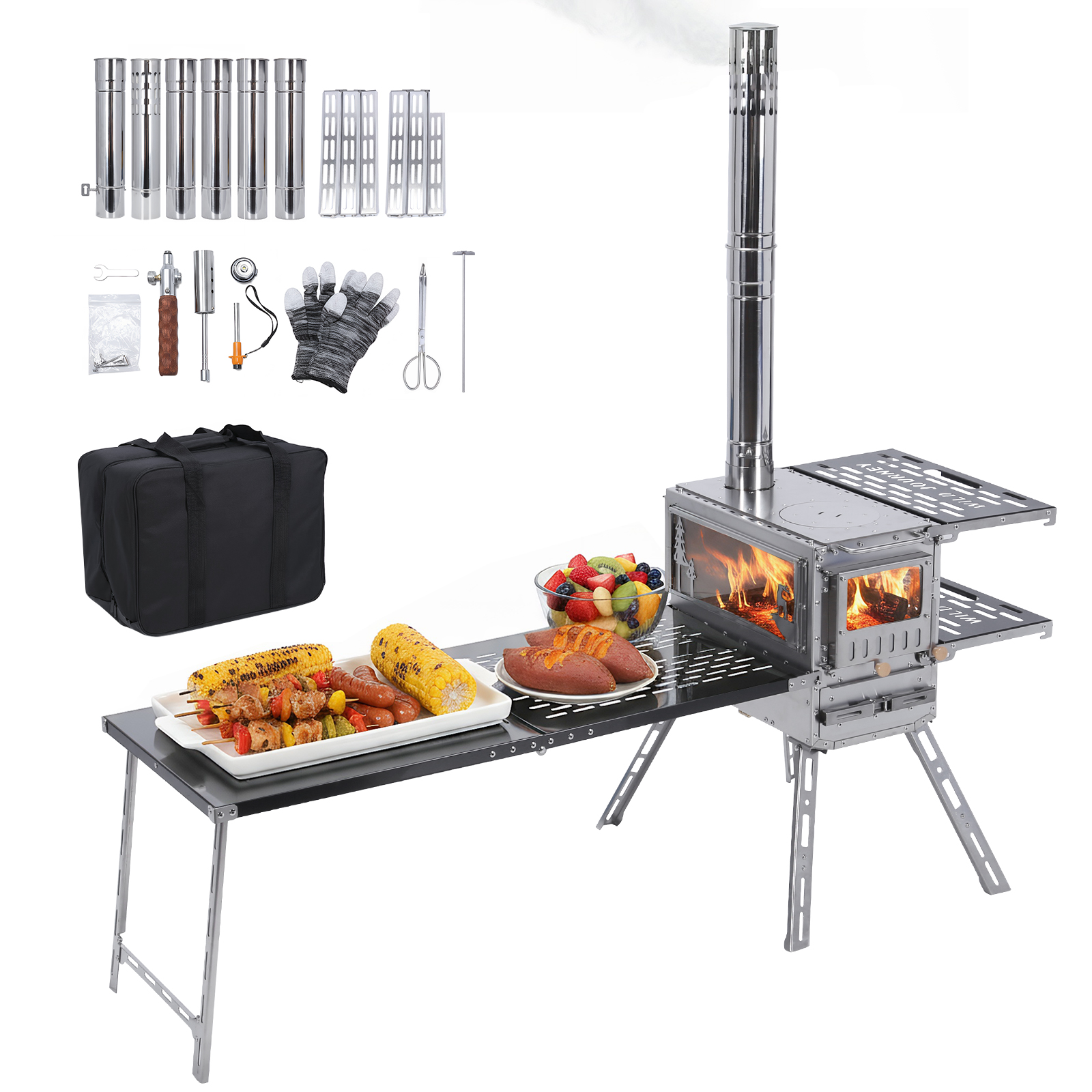 Hot Tent Stove with Oven & Cam - Camping Cooking Tent のレビューと価格
