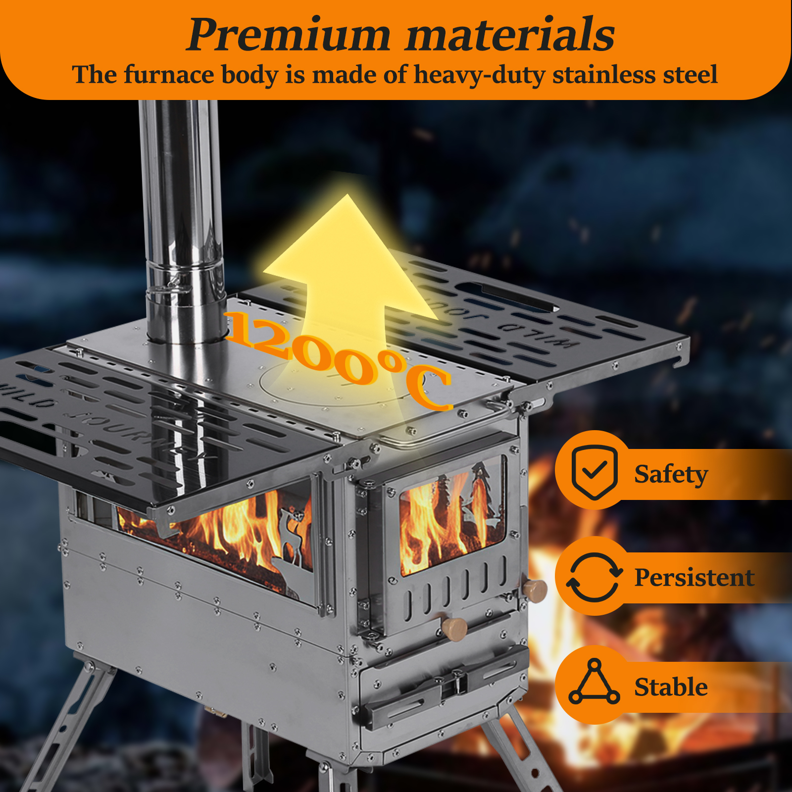 Hot Tent Stove with Oven & Cam - Camping Cooking Tent のレビューと価格