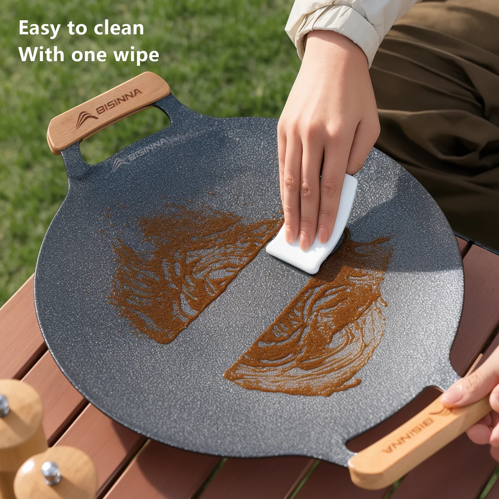 BISINNA 34CM Outdoor BBQ Grill - Camping Cooking Pan のレビューと価格