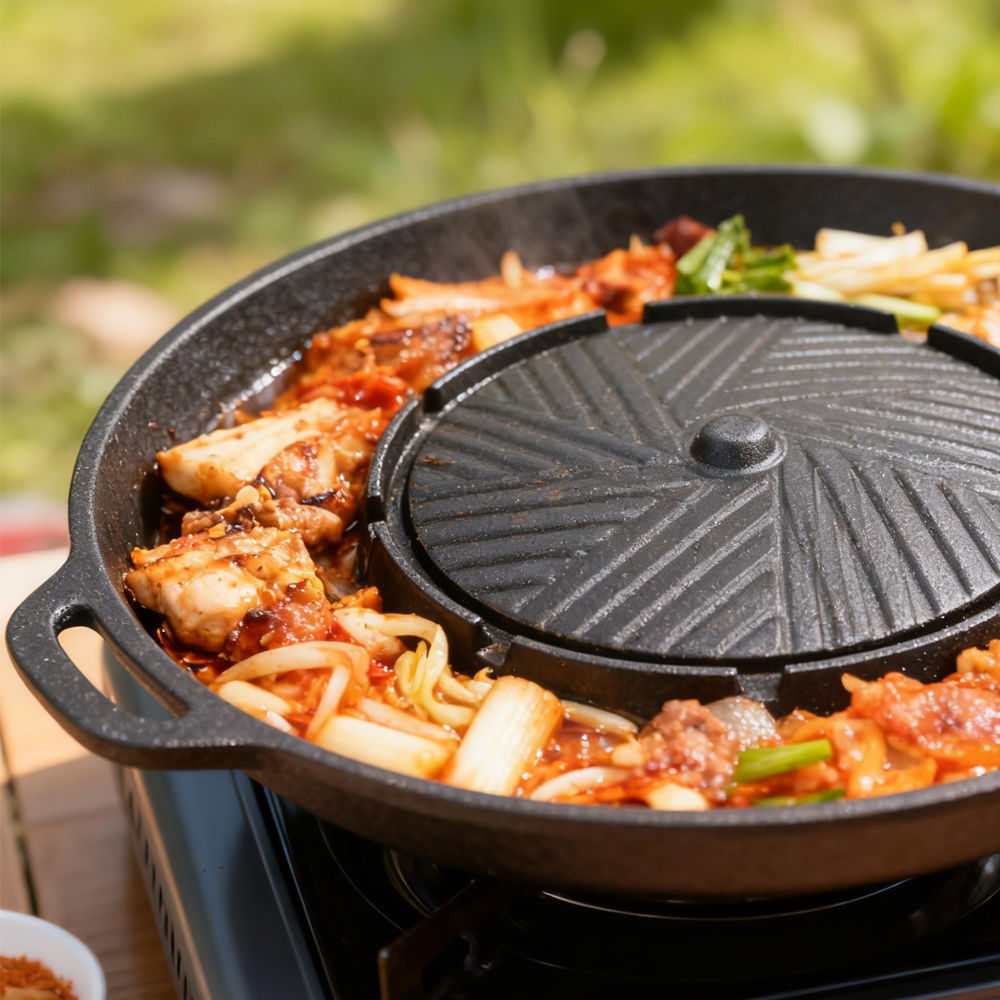 KOSUN Korean BBQ Grill Pan 2 i - Camping Cooking Bowl のレビューと価格