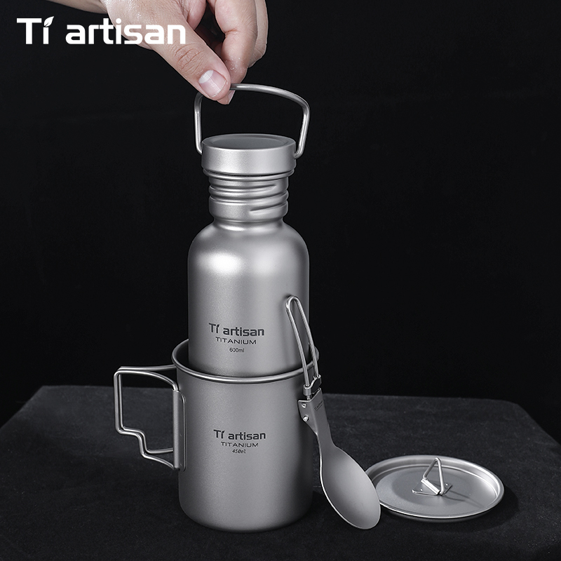 Tiartisan Titanium Cookware 3- - Camping Cooking Set With Bag のレビューと価格