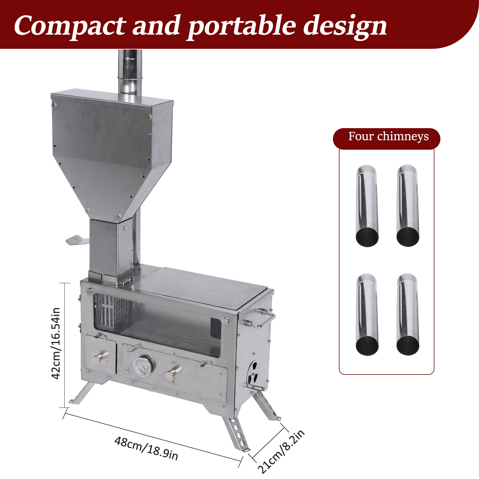 Portable Wood-Burning Camp Sto - Camping Cooking Area のレビューと価格