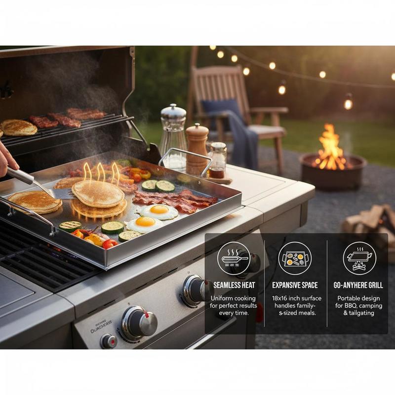 Universal Flat Top Griddle 18x - Camping Cooking Pan のレビューと価格
