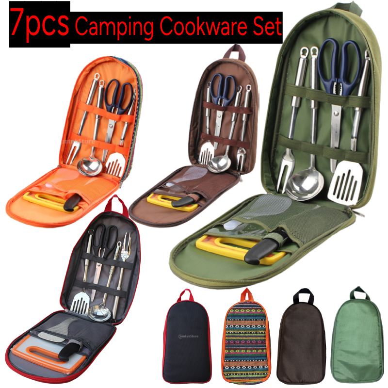 7pcs Camping Kitchen Utensil S - Camping Cooking Set With Bag のレビューと価格