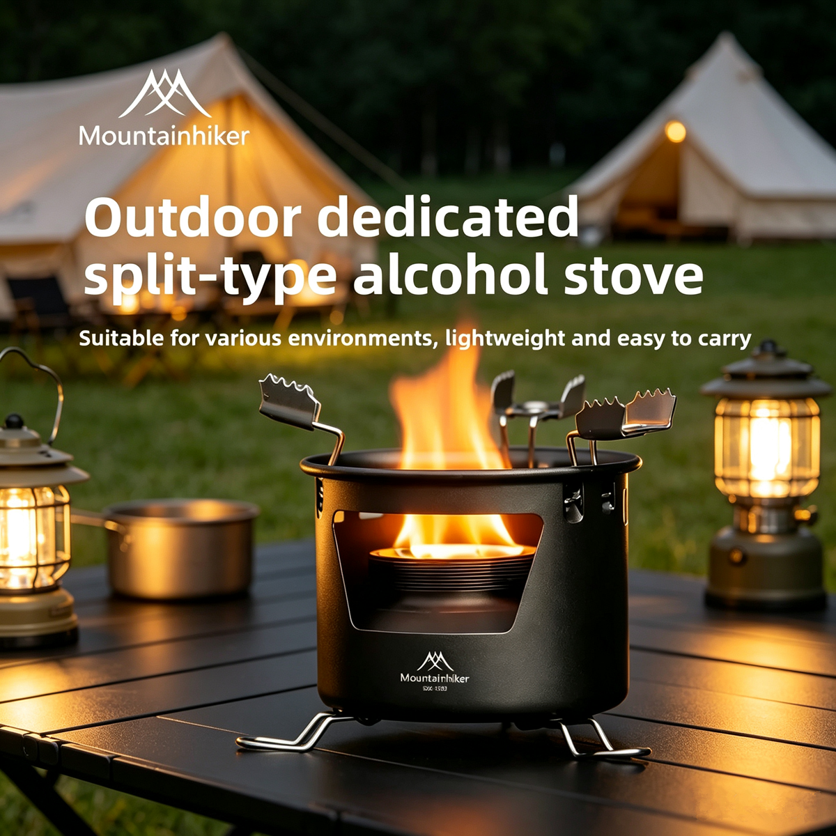 MOUNTAINHIKER Outdoor Portable - Camping Cooking On Fire のレビューと価格