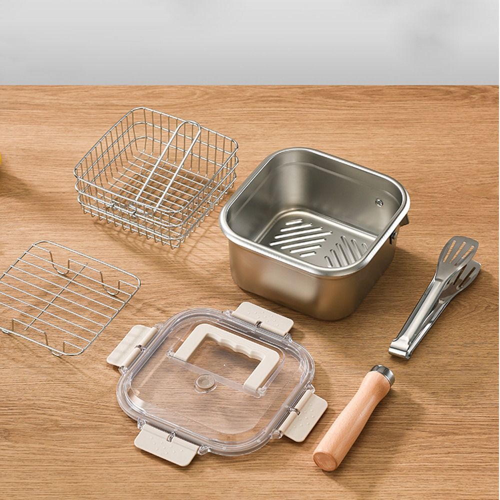 Portable Stainless Steel Fryin - Camping Cooking Ware Set のレビューと価格