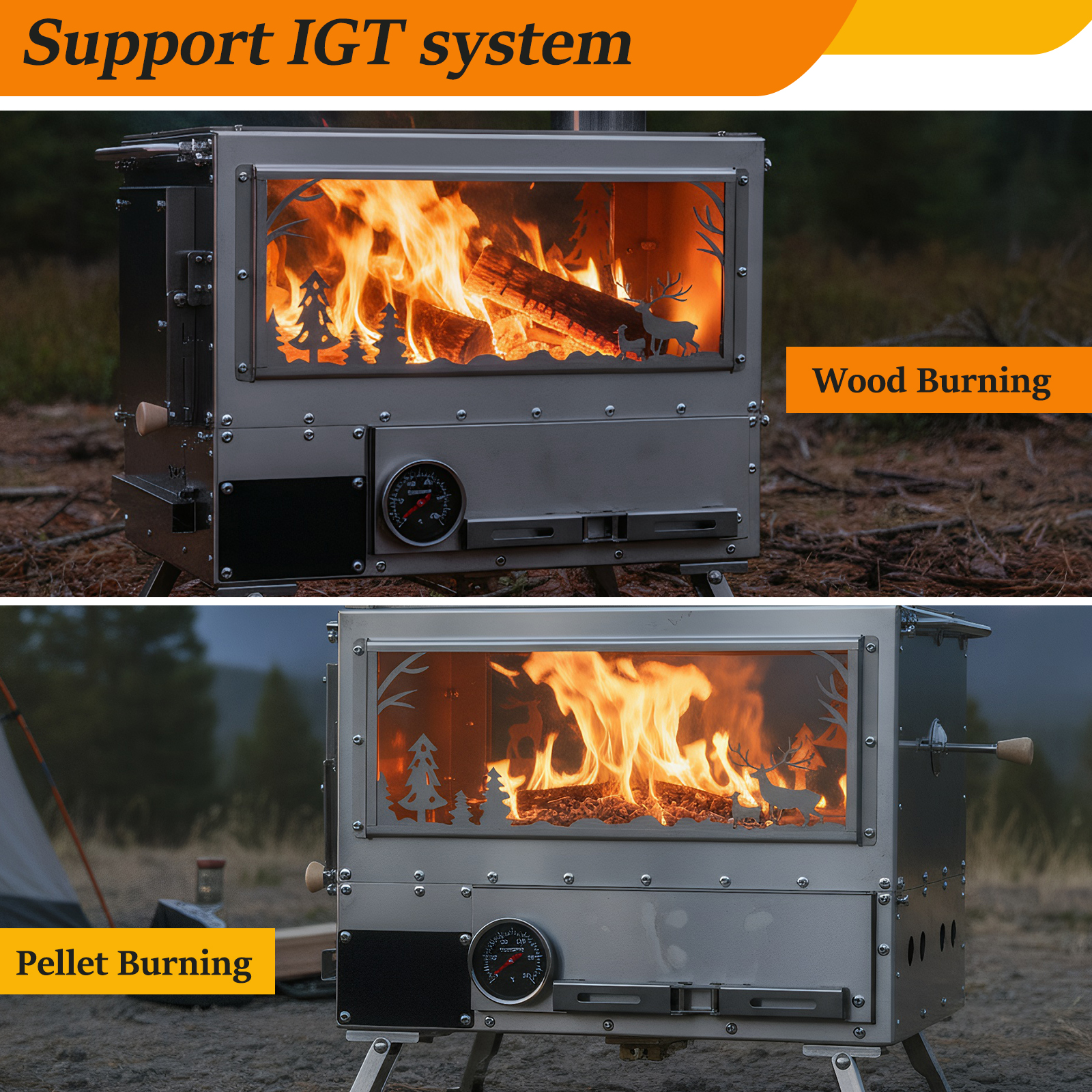 Hot Tent Stove with Oven & Cam - Camping Cooking Tent のレビューと価格