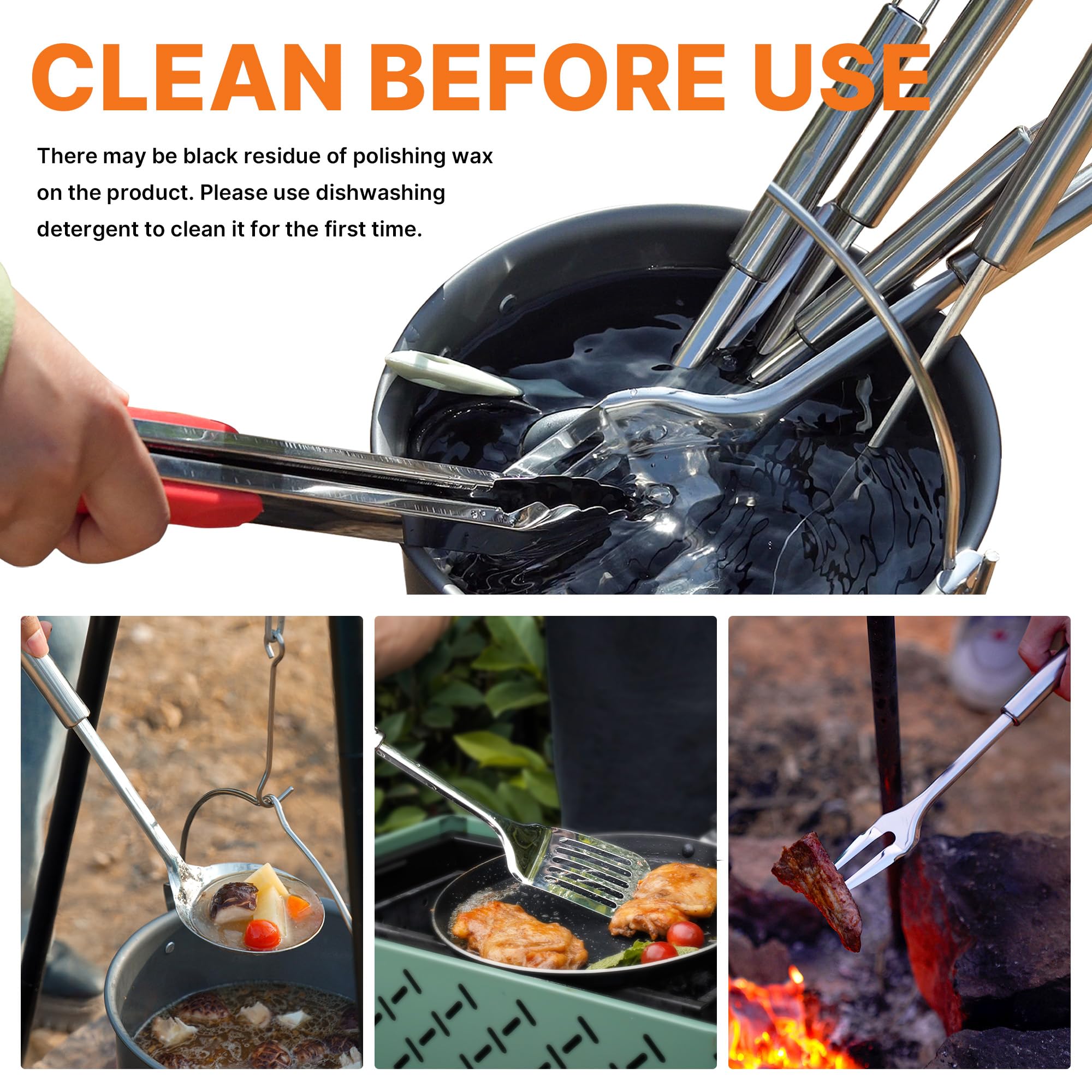 Camping Cooking Utensils Set C - Camping Cooking Set With Bag のレビューと価格