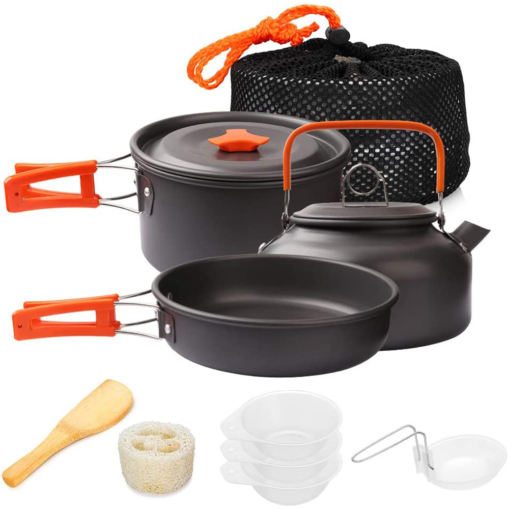 1pcs/1set Camping Cookware Kit - Camping Cooking Set With Bag のレビューと価格