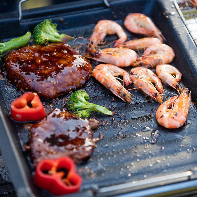 Outdoors Thick Square Grill Pa - Camping Cooking Pan のレビューと価格