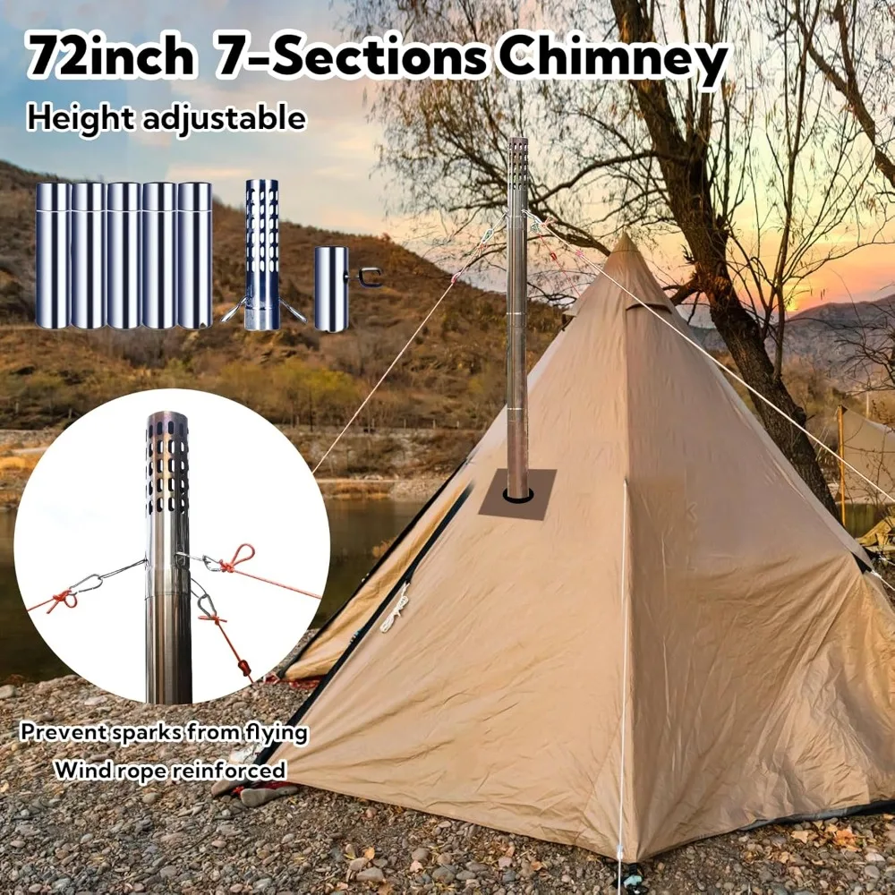 Portable Wood Burning Stove fo - Camping Cooking Tent のレビューと価格