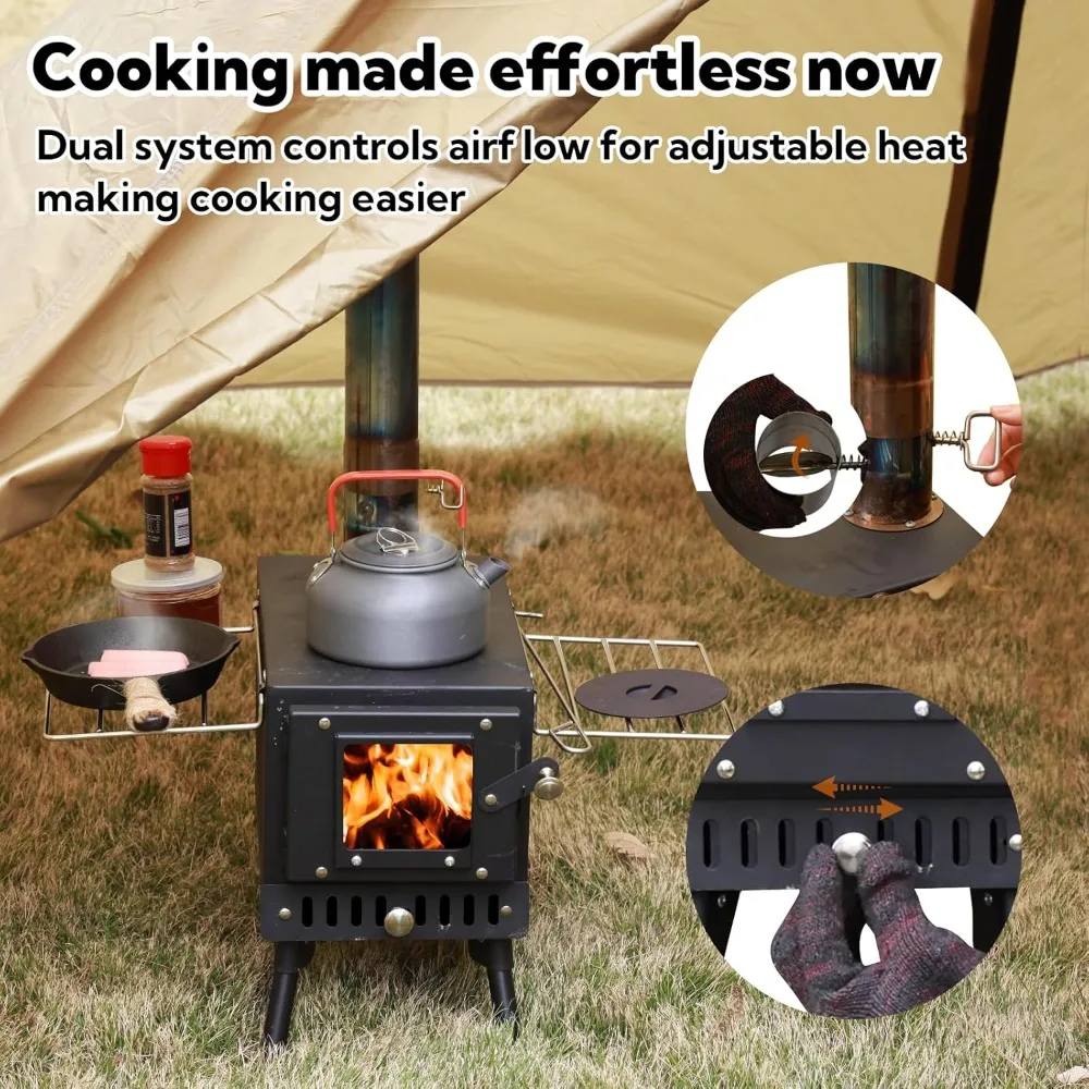 Portable Wood Burning Stove fo - Camping Cooking Tent のレビューと価格
