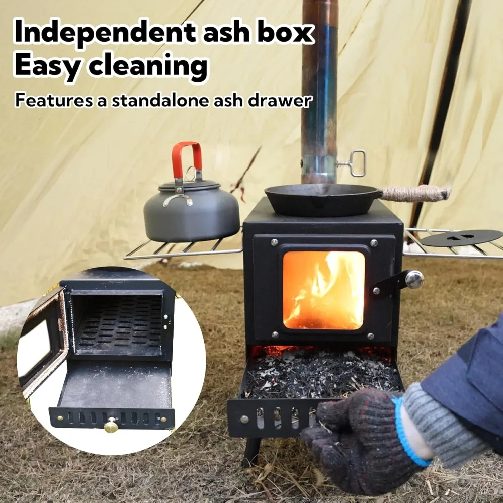 Portable Wood Burning Stove fo - Camping Cooking Tent のレビューと価格