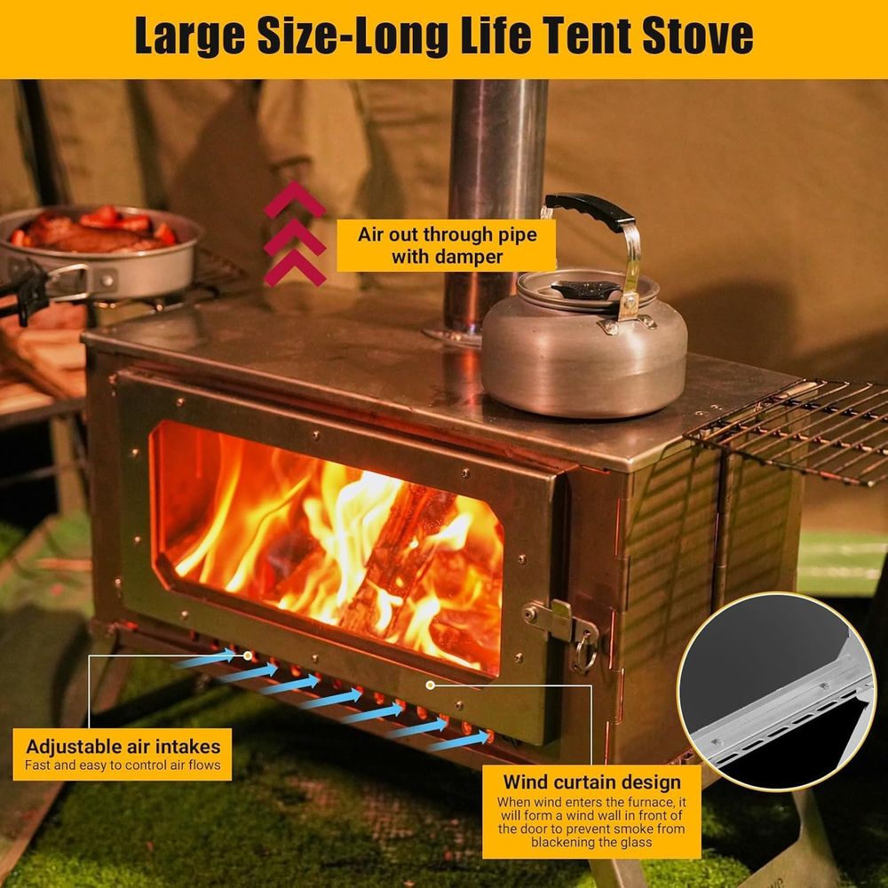 Portable Stainless Steel Campi - Camping Cooking Tent のレビューと価格