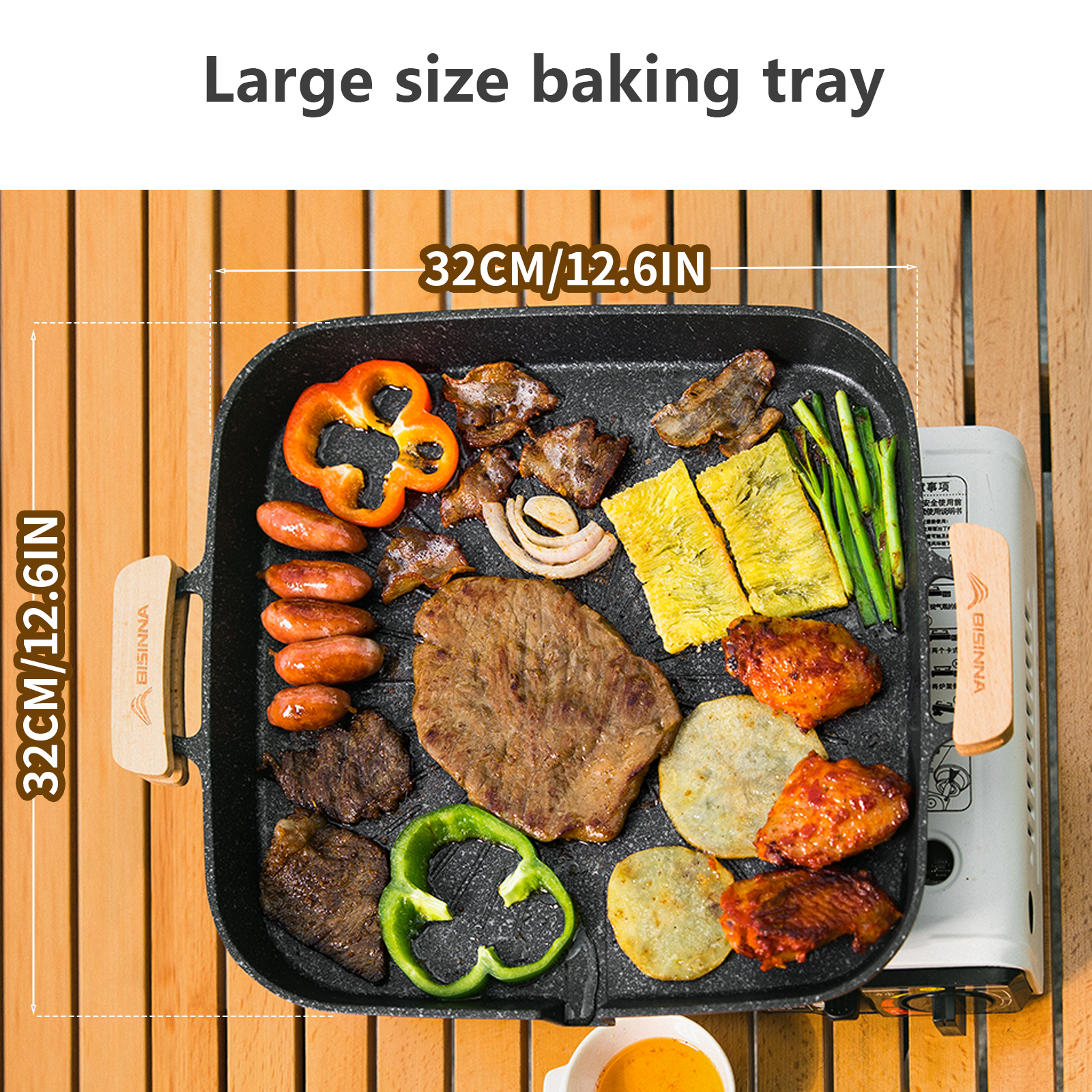 BISINNA Square BBQ Grill Pan N - Camping Cooking Pan のレビューと価格