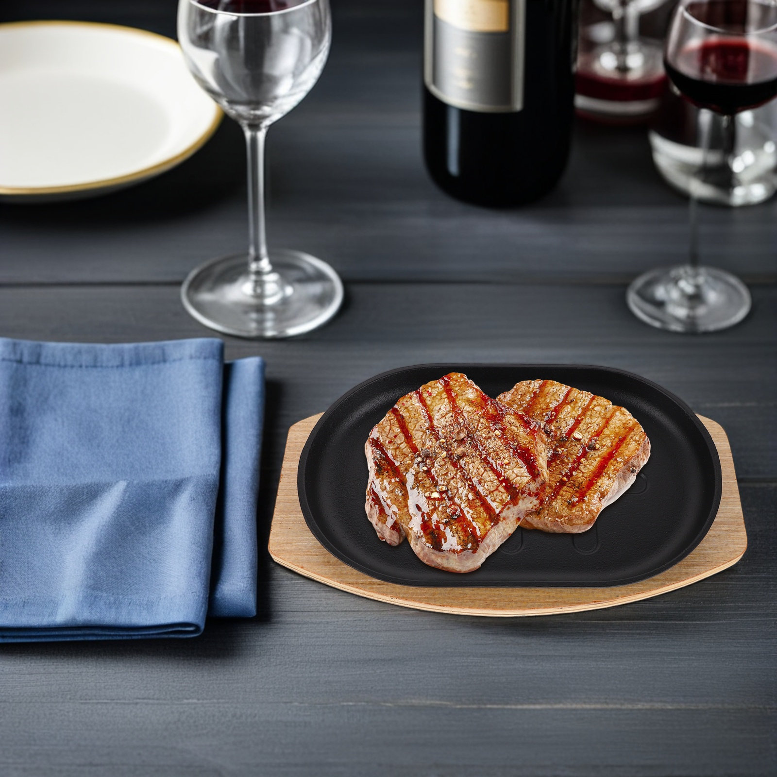 Cast Iron Sizzling Plate Pre-S - Camping Cooking Pan のレビューと価格