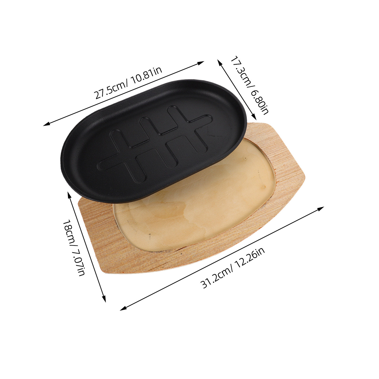 Cast Iron Sizzling Plate Pre-S - Camping Cooking Pan のレビューと価格