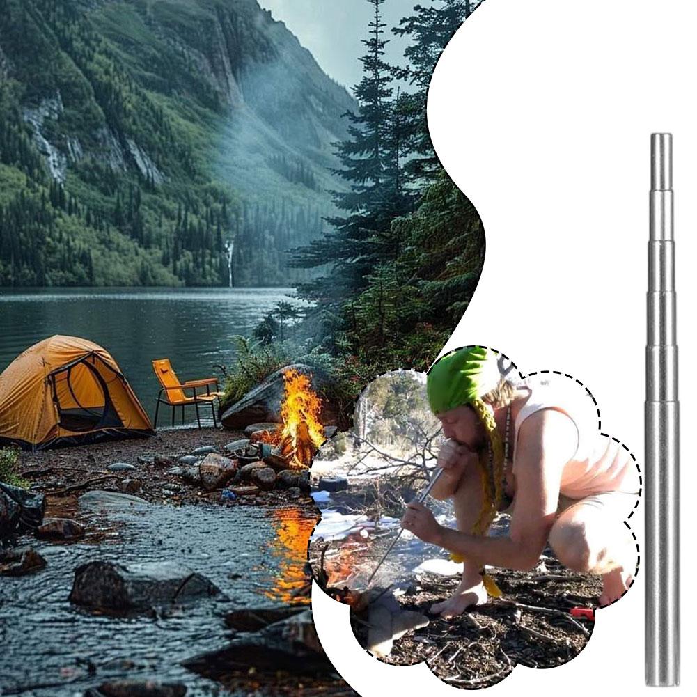 Stainless Steel Telescopic Fir - Camping Cooking Youtube のレビューと価格