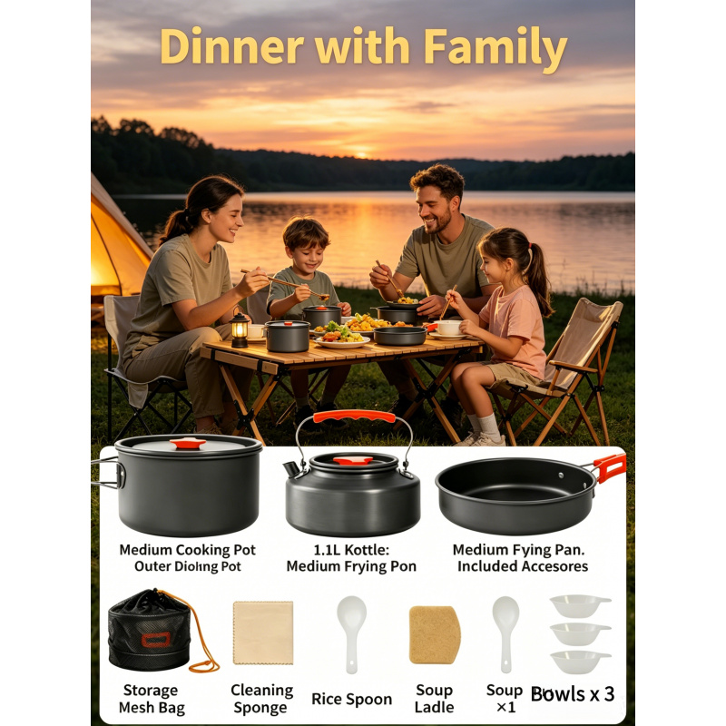 Camping Cookware Set – Outdoor - Camping Cooking Ware Set のレビューと価格
