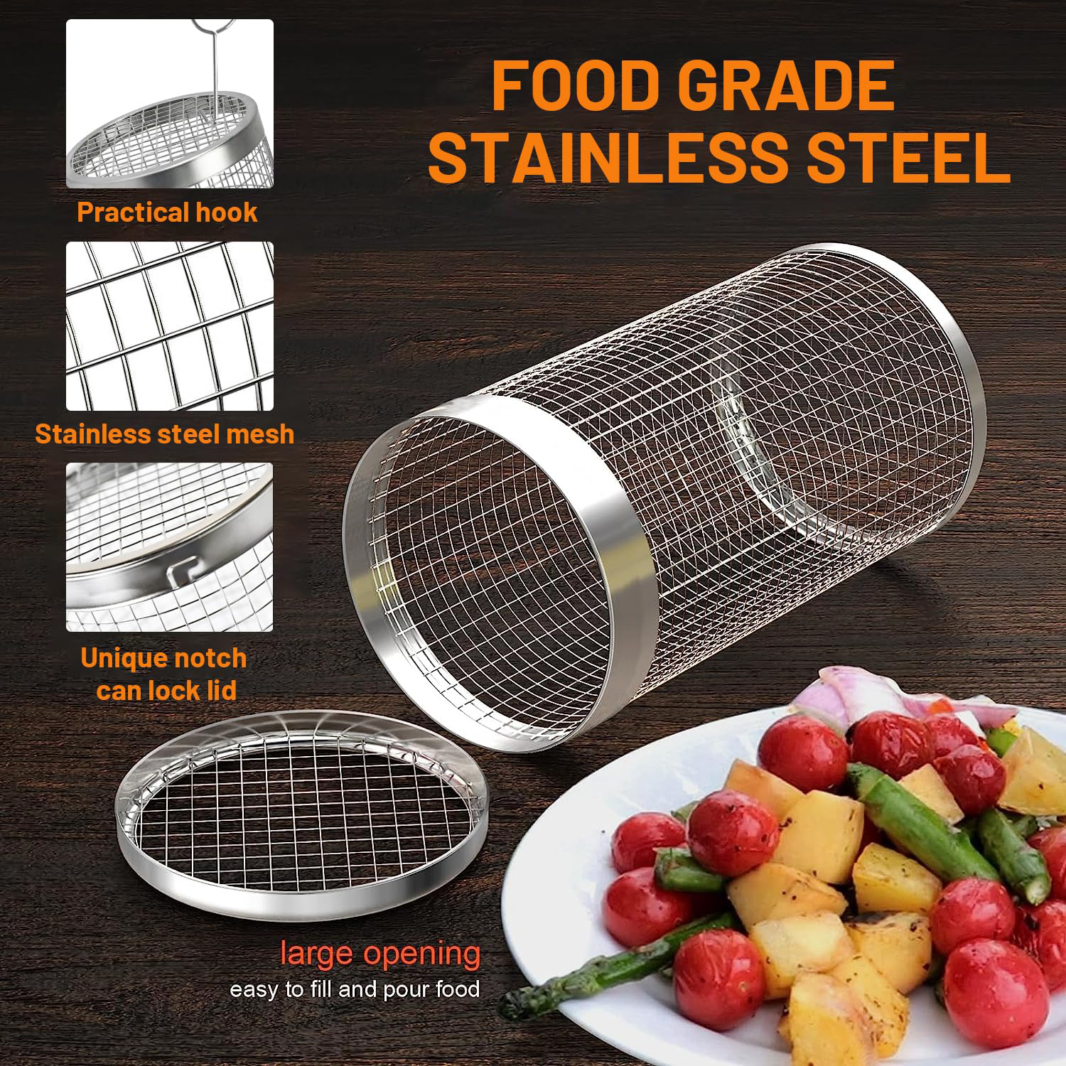 2 Pieces Rolling Grilling Bask - Camping Cooking Youtube のレビューと価格