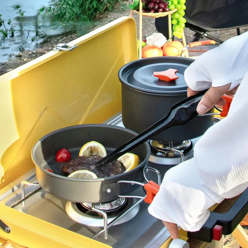10Pcs Aluminum Camping Cookwar - Camping Cooking Set With Bag のレビューと価格