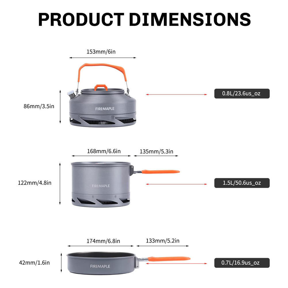 Fire Maple Camping Cookware Ut - Camping Cooking Ware Set のレビューと価格