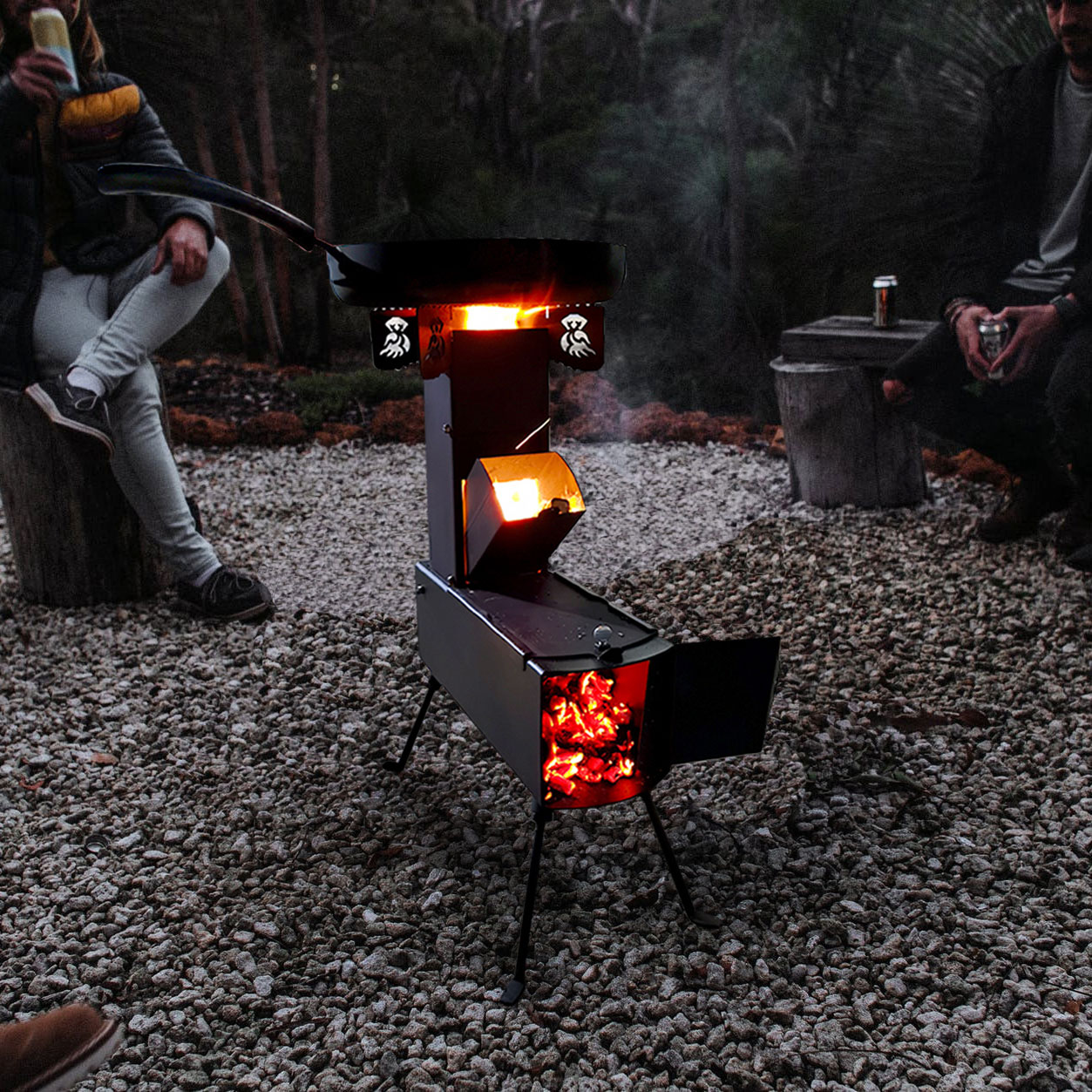 Collapsible Rocket Stove with  - Camping Cooking Set With Bag のレビューと価格