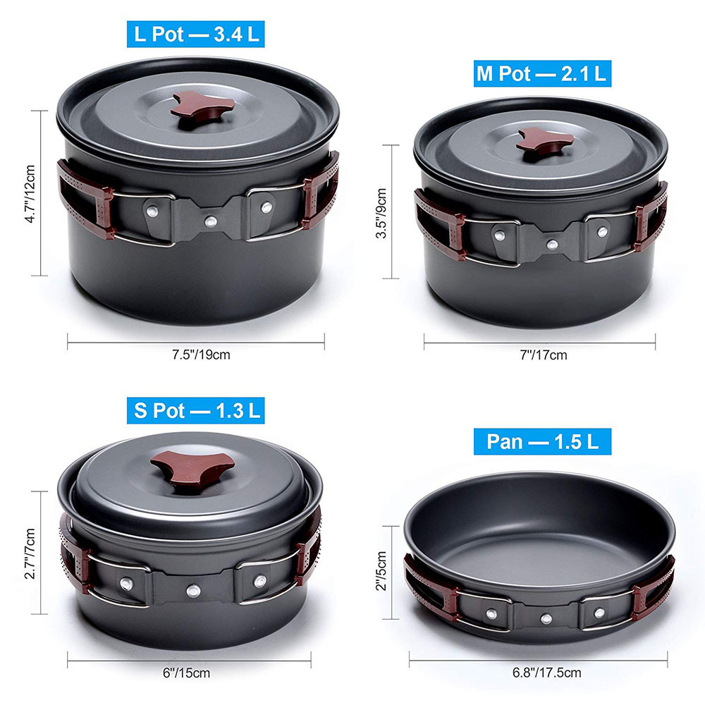 Outdoor Camping Cookware Kit N - Camping Cooking Ware Set のレビューと価格