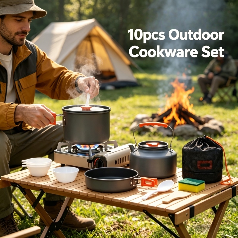 Camping Cookware Set Outdoor P - Camping Cooking Ware Set のレビューと価格