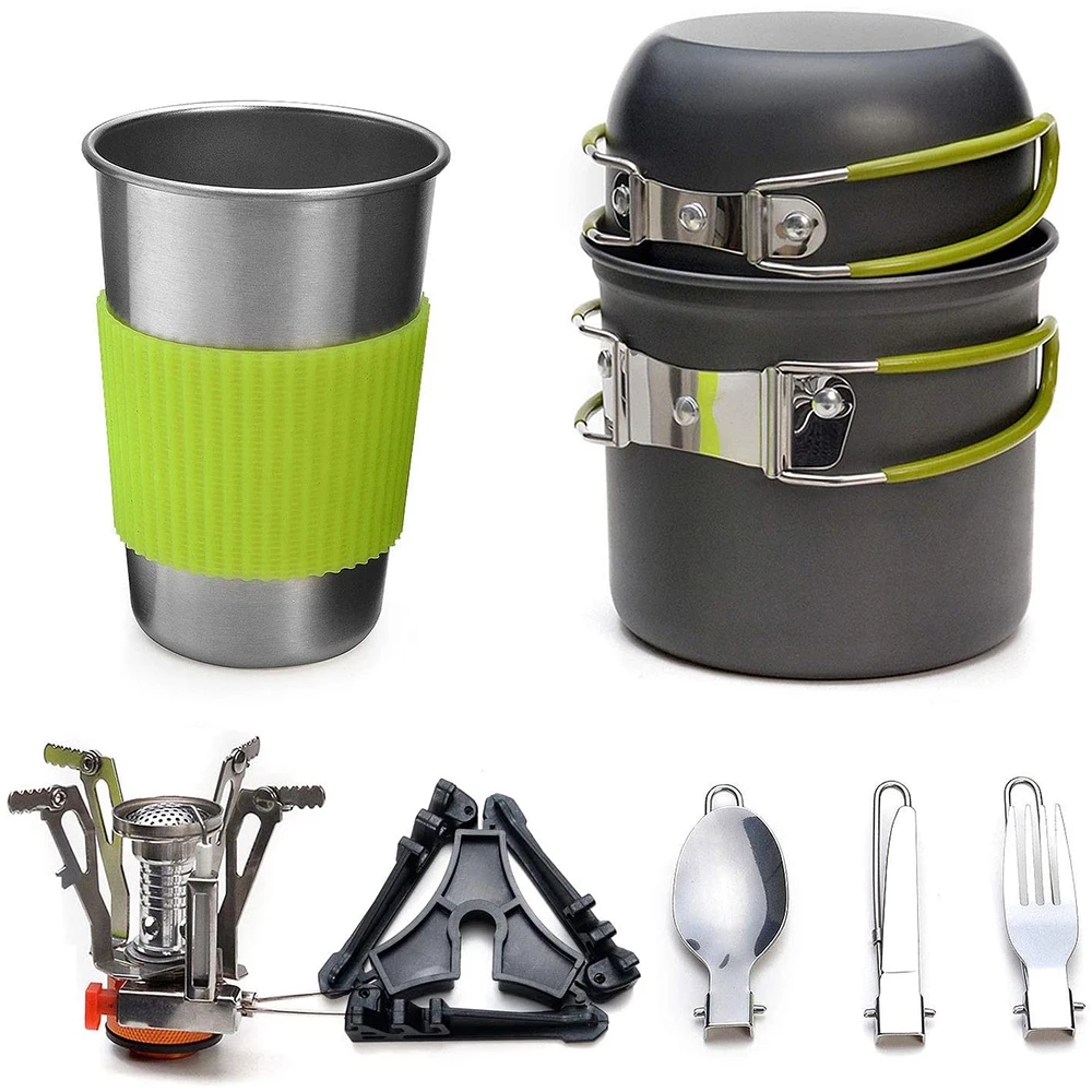 Camping Cookware Kit with Stov - Camping Cooking Set With Bag のレビューと価格