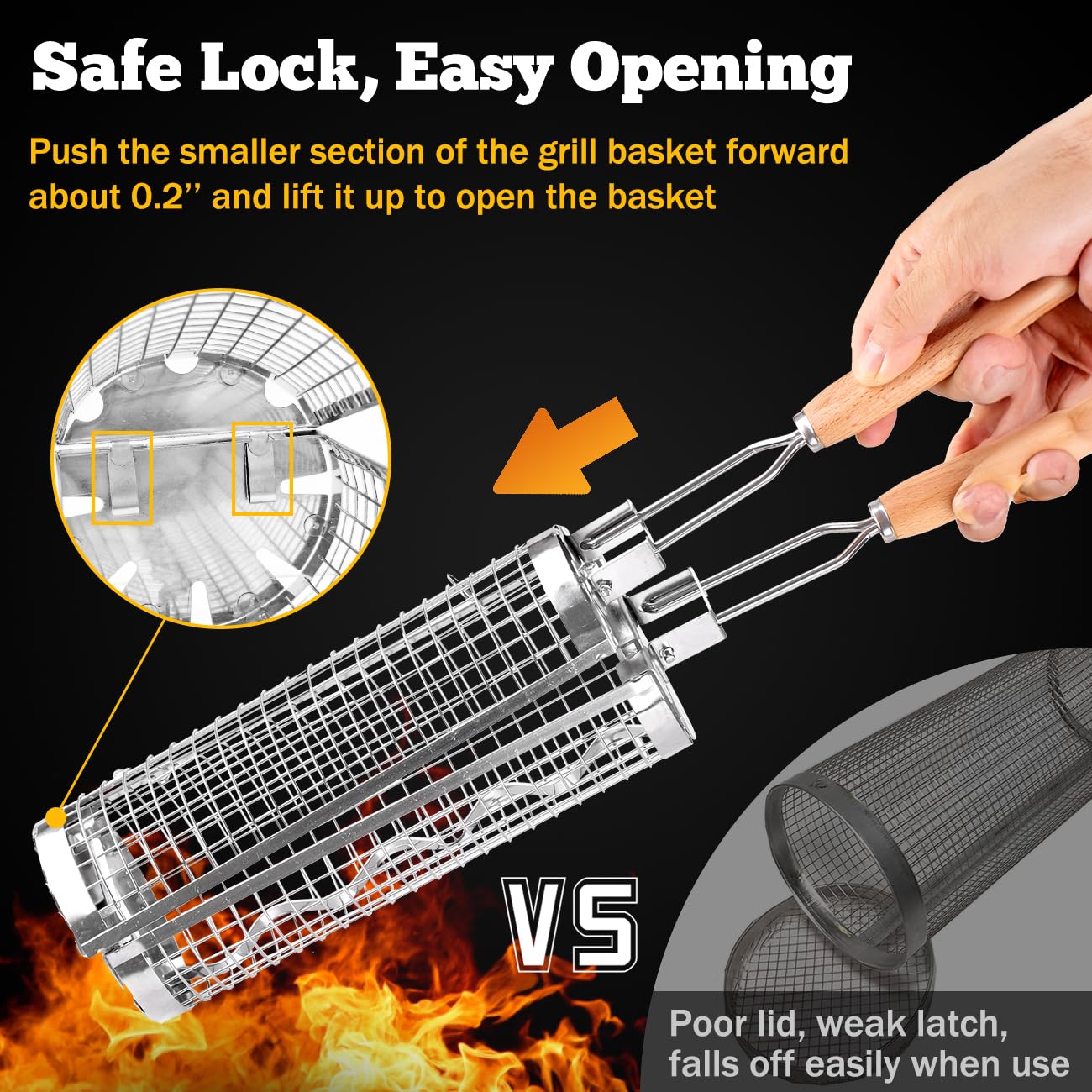 BUYYES Rolling Grill Basket BB - Camping Cooking Youtube のレビューと価格