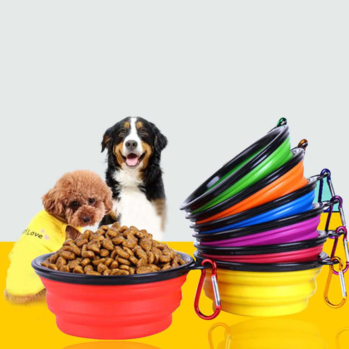 Collapsible Pet Silicone Dog F - Camping Cooking Bowl のレビューと価格