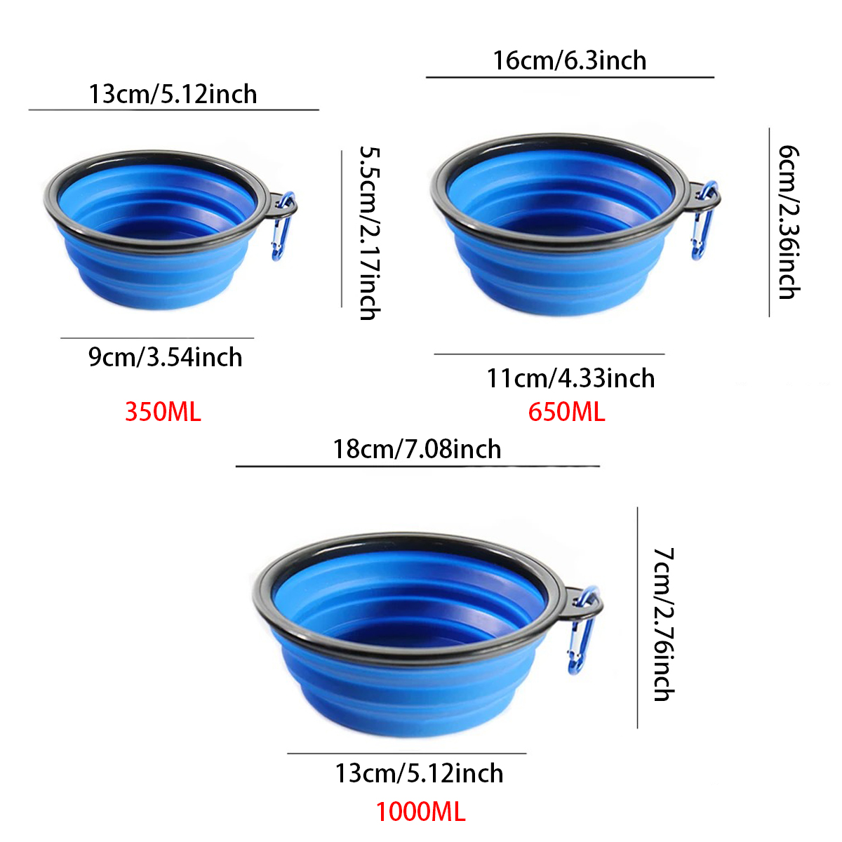 Collapsible Pet Silicone Dog F - Camping Cooking Bowl のレビューと価格